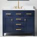 Valentino 42" Single Sink Vanity with White Quartz Top-Frovial