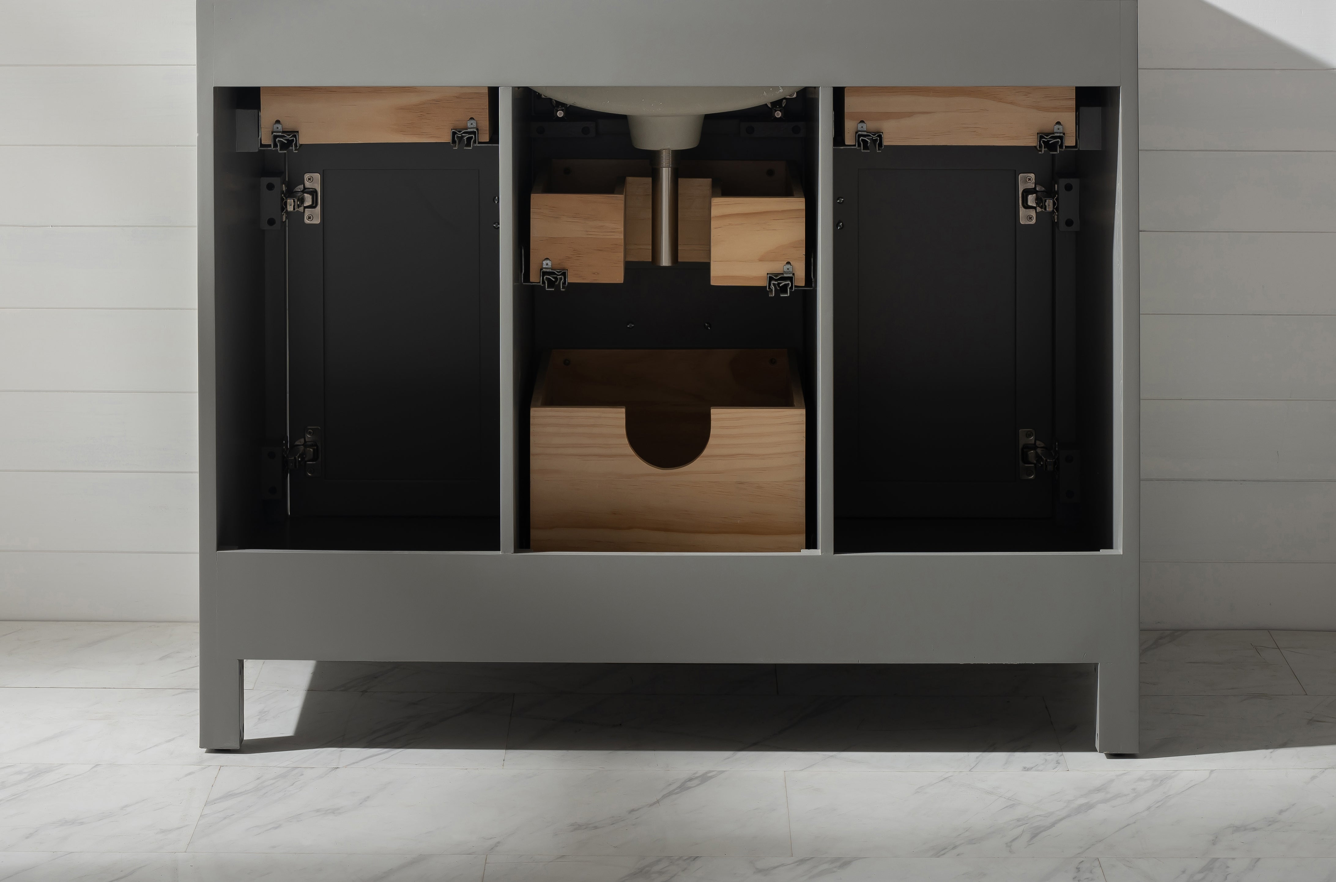 Valentino 42" Single Sink Vanity with White Quartz Top-Frovial