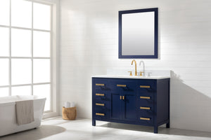 Valentino 48" Single Sink Vanity with White Quartz Top-Frovial