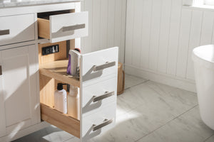 Valentino 48" Single Sink Vanity with White Quartz Top-Frovial