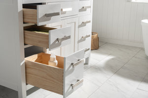 Valentino 48" Single Sink Vanity with White Quartz Top-Frovial