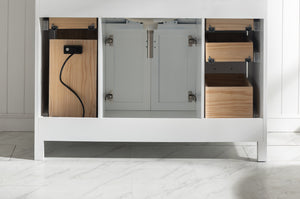 Valentino 48" Single Sink Vanity with White Quartz Top-Frovial