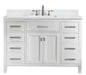 Valentino 48" Single Sink Vanity with White Quartz Top-Frovial