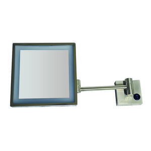 Square Wall Mount Led 5X Magnified Mirror-Frovial