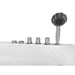 EAGO Single Person Corner White Acrylic Whirlpool BathTub-Frovial