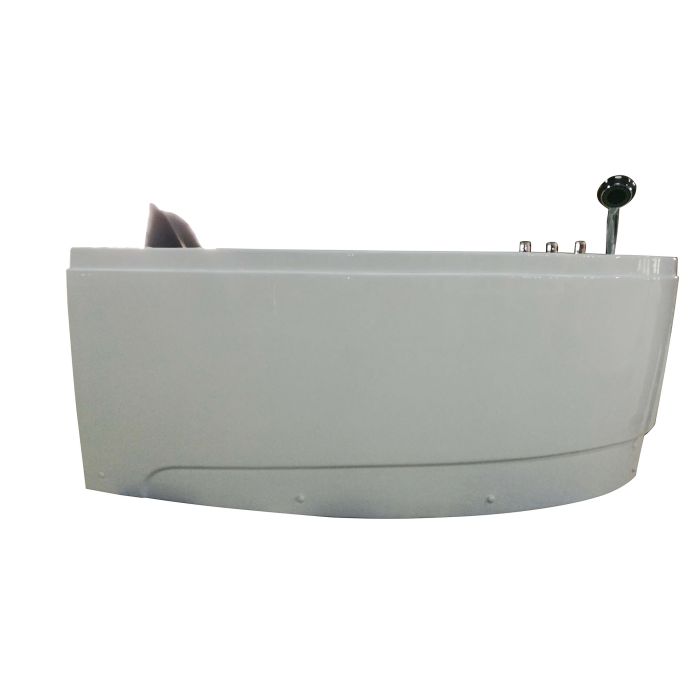 EAGO Single Person Corner White Acrylic Whirlpool BathTub-Frovial