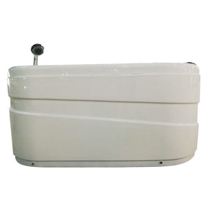 EAGO White Acrylic Jetted Whirlpool Bathtub W/ Fixtures-Frovial