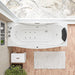 EAGO Drain Acrylic White Whirlpool Bathtub w Fixtures-Frovial