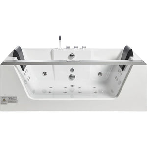 EAGO Rectangular Acrylic Whirlpool Bathtub for Two-Frovial