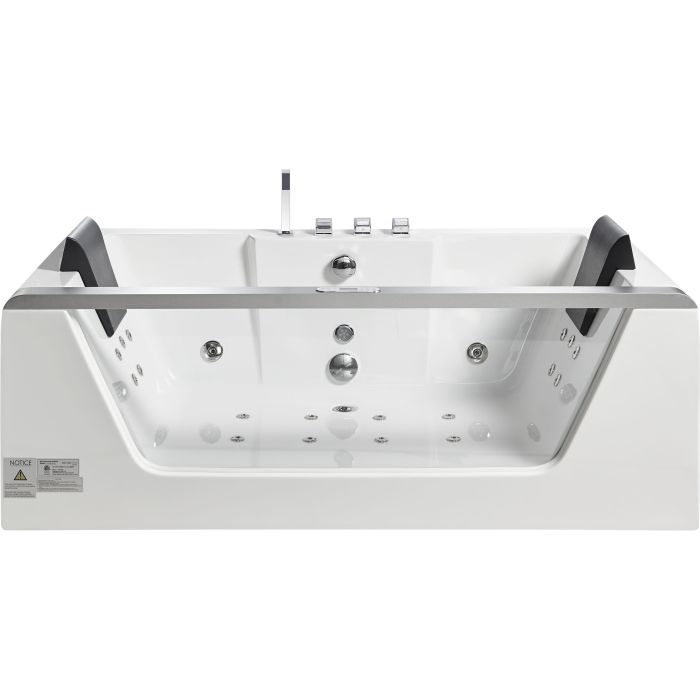 EAGO Rectangular Acrylic Whirlpool Bathtub for Two-Frovial