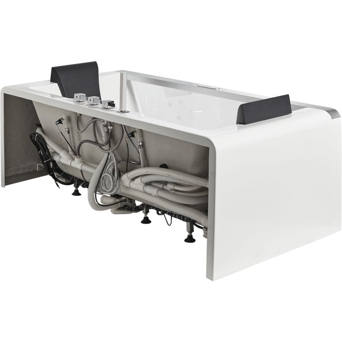 EAGO Rectangular Acrylic Whirlpool Bathtub for Two
