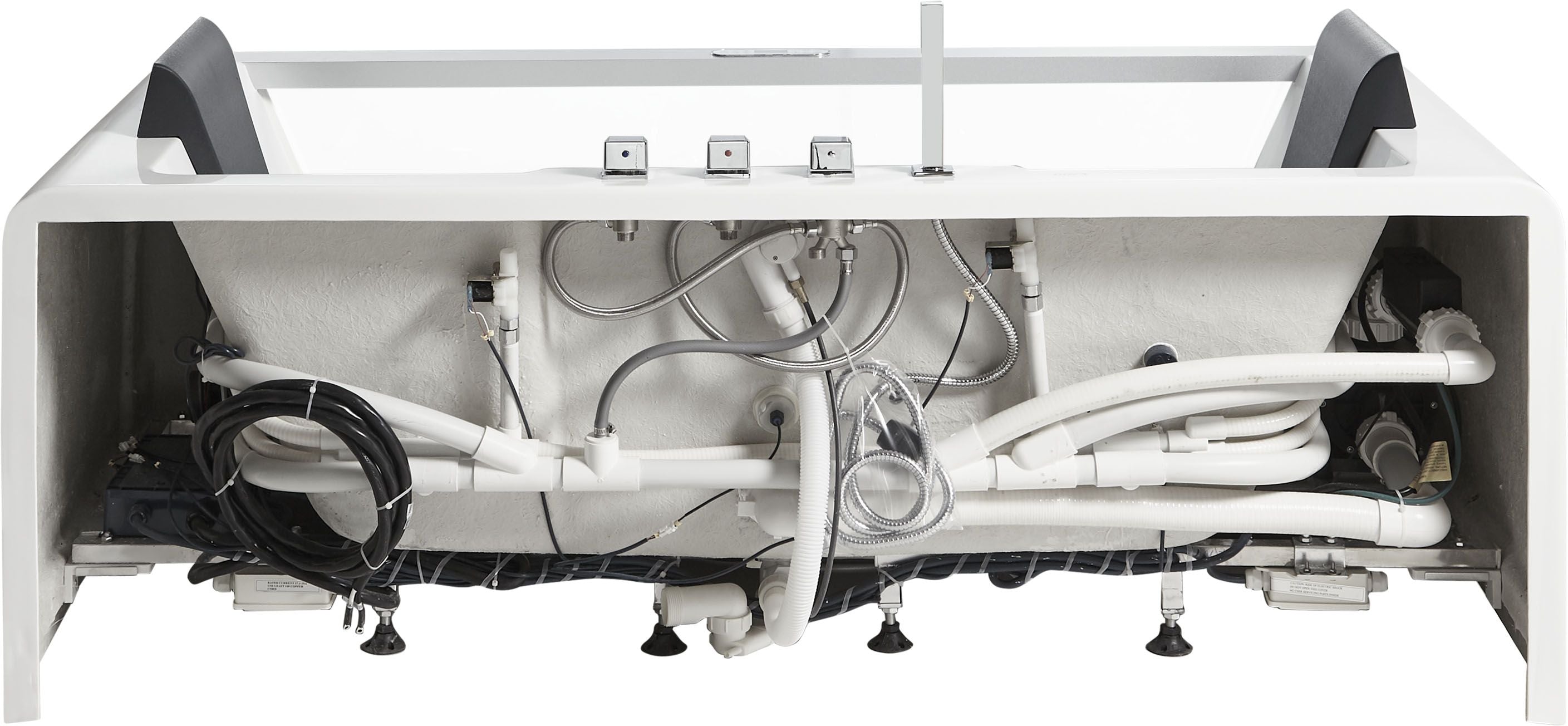 EAGO Rectangular Acrylic Whirlpool Bathtub for Two-Frovial