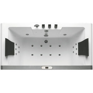 EAGO Rectangular Acrylic Whirlpool Bathtub for Two-Frovial