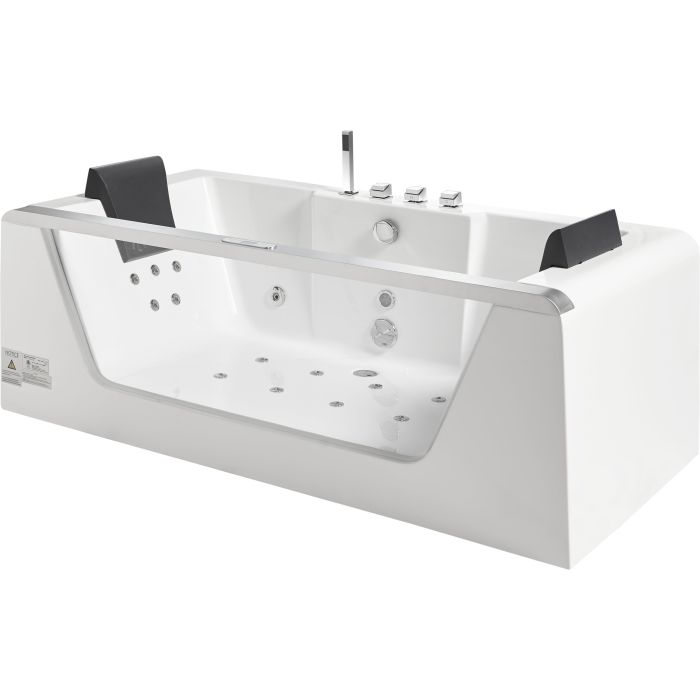 EAGO Rectangular Acrylic Whirlpool Bathtub for Two