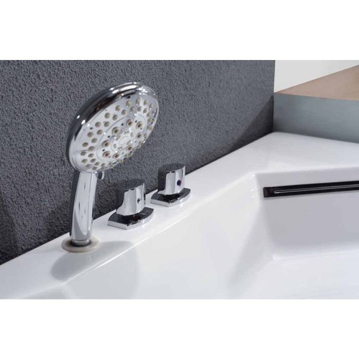 EAGO Rounded Acrylic Whirlpool Bathtub for Two-Frovial