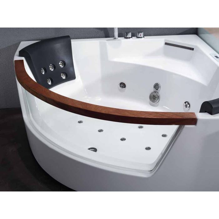 EAGO Rounded Acrylic Whirlpool Bathtub for Two-Frovial