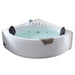 EAGO Modern Double Seat Corner Whirlpool Bathtub with Fixtures-Frovial