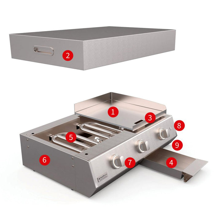 Brabura 40 Gas Griddle (Stainless Steel)
