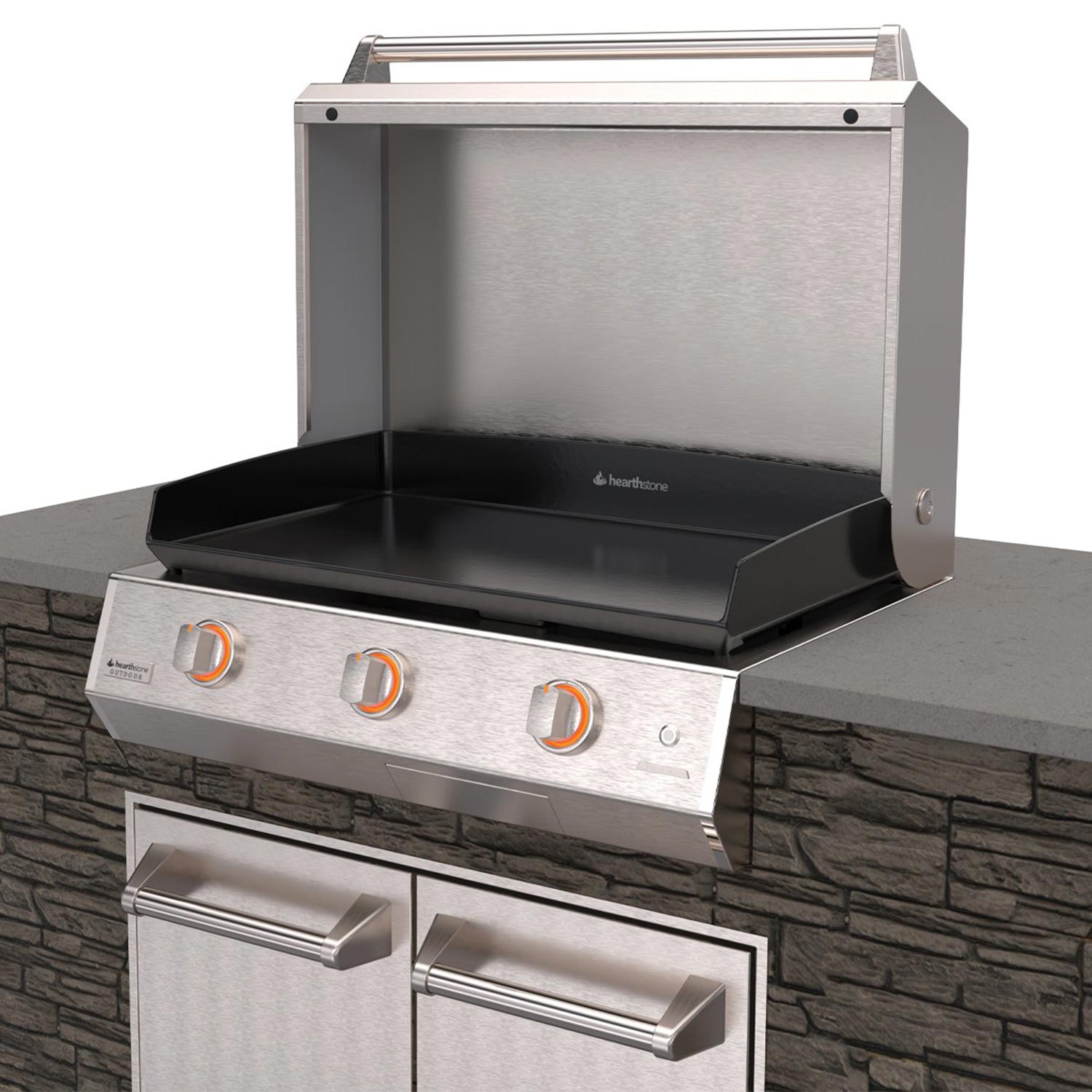 Brabura 32 Gas Griddle (Enameled Cast Iron)-Frovial